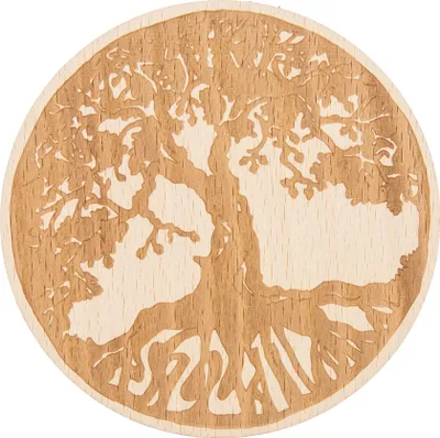Produktbild von Getränke-Untersetzer natur Lebensbaum 4er Set