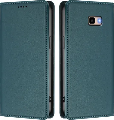 Image de Étui en cuir pour Samsung Galaxy J4 Plus, étui à rabat magnétique en cuirPolyuréthaneavec support, vert