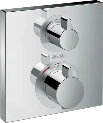 Zdjęcie produktu dla HG Fertigset Thermostat Ecostat Square für 1 Verbraucher verchromt