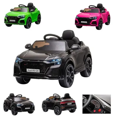 Produktbild von ES-Toys Kinder Elektrofahrzeug Audi RS Q8 lizenziert Kunstledersitz EVA-Reifen schwarz