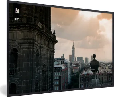Produktbild von MuchoWow® MuchoWow® Gerahmtes Poster Das historische Zentrum von Mexiko-Stadt 60x40 cm - Poster mit zchwarzem Bilderrahmen - Printing - Wanddeko Schlafzimmer