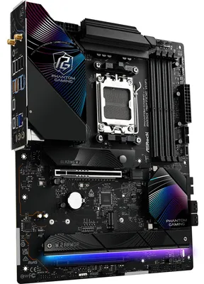 Obrázek produktu pro Asrock Phantom Gaming B850 Riptide WiFi, AMD, Zásuvka AM5, AMD Ryzen 7000 Series, AMD Ryzen 8000 Series, AMD Ryzen 9000 Series, Zásuvka AM5, DDR5-SDRAM, 256 GB