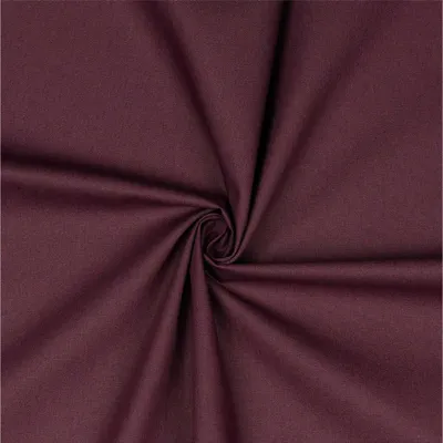 Popeline Baumwollstoff Fahnenstoff ab 1m x 146cm Meterware unifarben 2v2 OEKO-Tex 100 Basicstoff aubergine