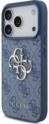 Image de Coque de protection Guess 4G Big Logo pour iPhone 18 Pro Max / 17 Pro Max, couleur bleue