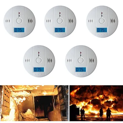 Produktbild von CO Kohlenmonoxid 5x Feuermelder Kohlenmonoxid Detektor einfache installation Melder Feuermelder CO Melder CO Kohlenmonoxid