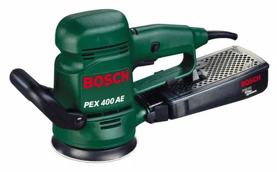 Produktbild von Bosch PEX 400 AE Elektro-Exzenterschleifer, 400 Watt, 125 mm Schleiffläche, variable Geschwindigkeit, Staubabsaugung