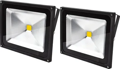 Produktbild von Greenmigo 2X 50W LED Lampe Fluter Scheinwerfer IP65 Kaltweiss Schwarz Aluminium Flutlicht Wasserdicht Strahler