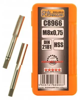 Produktbild von RICHMANN Gewindebohrer fein M8x0,75 HSSG Satz