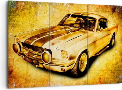 Produktbild von Bild auf Leinwand - Leinwandbild - Auto klassisch Geschwindigkeit Sammler - 105x70cm - Wand Bild - Wanddeko - Leinwanddruck - Bilder - Kunstdruck - Leinwand bilder - Wandkunst - CE105x70-0528