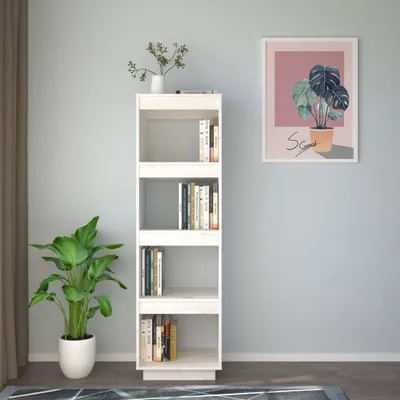 Produktbild von "Springschlussverkauf "Bücherregal - CLORIS - Büroregal/Standregal - Robust und langlebig -/Raumteiler Weiß 40x35x135cm Massivholz Kiefer - Bücherregale NeuMöbel6619827