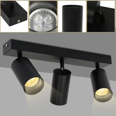 Zdjęcie produktu dla Ikodm – lampy sufitowe LED, 3-punktowe reflektory sufitowe, reflektory punktowe, lampy sufitowe, oświetlenie sufitowe, reflektory sufitowe