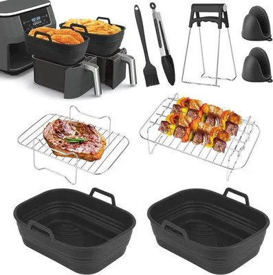 Immagine prodotto di Stampi in silicone per friggitrice ad aria - Set multifunzionale di accessori per friggitrice ad aria