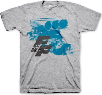 Produktbild von Fast & Furious Engine T-Shirt - XX-Large - Heather-Grey