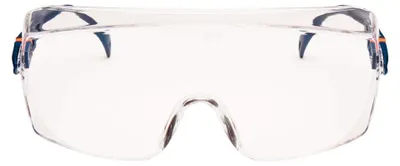 Image de Lunettes de sécurité, verres résistants aux rayures, monture bleue