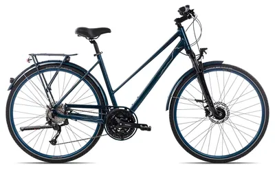 Produktbild von Bergrausch Matterhorn Trapez leichtes Damen-Trekkingbike 28 Zoll Dunkelblau 46 cm