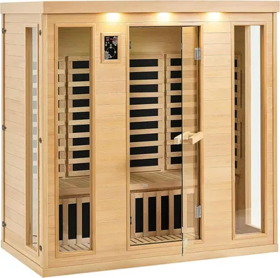 Zdjęcie produktu dla Sauna domowa na podczerwień dla 3-4 osób niskie EMF Bluetooth chromoterapia