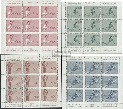 Produktbild von Briefmarken Jugoslawien 1976 Mi 1656Klb-1659Klb Kleinbogen (kompl.Ausg.) postfrisch Olympische Sommerspiele