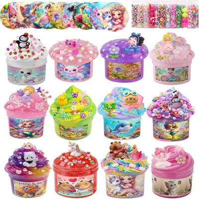 Zdjęcie produktu dla Slime Kids - Zestaw do tworzenia slime w chmurkach, idealny dla dziewczynek w wieku 8-12 lat - Zabawka dla dziewczynek i chłopców