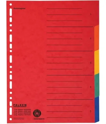 Obrázok produktu pre Index A4 prázdny kartón 5-dielne farebné balenie 20 kusov