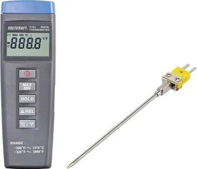 Produktbild von VOLTCRAFT K101 + TP 203 Temperatur-Messgerät Fühler-Typ K