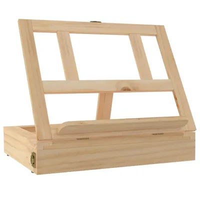 Zdjęcie produktu dla vidaXL Sztaluga stołowa z szufladą 33,5x25,5x7 cm lite drewno sosnowe