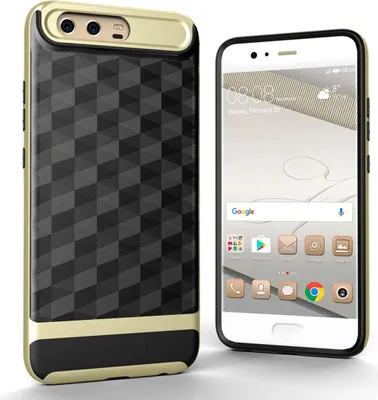 Produktbild von Hülle für Huawei P10 Backcover Case Handy Schutzhülle - Cover 3D Prisma Design Gold