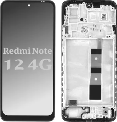 Produktbild von Display Touchscreen Bildschirm Rahmen Schwarz für Xiaomi Redmi Note 12 4G & Werkzeug