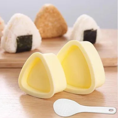 Immagine prodotto di Set per la preparazione del sushi antiaderente, 2 stampi per onigiri, set composto da uno stampo grande e uno piccolo