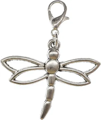 Produktbild von Libelle Charm Anhänger Zipper Armband Miniblings Insekt Odonata Silbern Metall