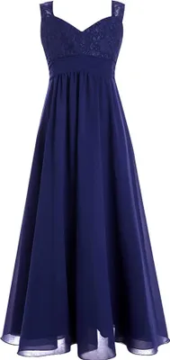 Produktbild von Mädchen Kinder Kleid Gr. 164 Cm Festlich Hochzeit Prinzessin Partykleid Brautjungfern Chiffon Kleider