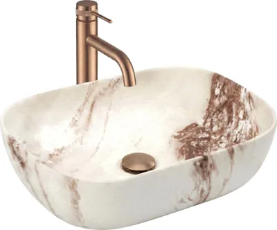 Immagine prodotto di Lavabo Da Appoggio Rea Belinda Marrone Matt Beige