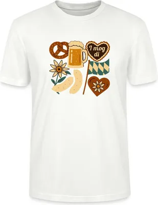 Produktbild von Spreadshirt Bayern Volksfest  Trachtenshirt Uni Bio T-Shirt, XXL, Weiß