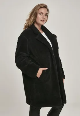 Zdjęcie produktu dla Urban Classics Ladies - OVERSIZED SHERPA Mantel schwarz - 3X