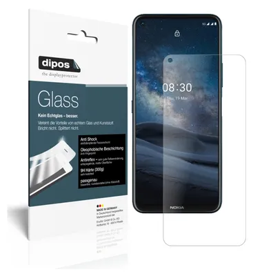 Zdjęcie produktu dla 2 folie ochronne matowe do telefonu Nokia 8.3 5G - ochrona przed wstrząsami, twardość 9H, wykonane z tworzywa sztucznego przypominającego szkło (1x przód + 1x tył)
