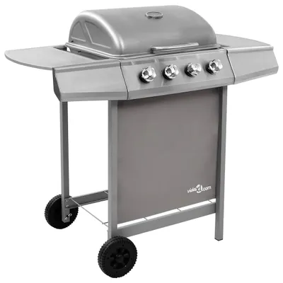 Image de Vidaxl -Gasgrill avec 4 brûleurs argenté