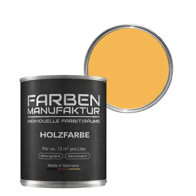 Produktbild von Holzfarbe Wetterschutzfarbe Holzlack Holzschutzlack RAL 2L - ca. RAL 1017 Safrangelb