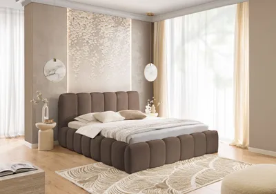Produktbild von YOURHOUSE24 Polsterbett Micandi Doppelbett Bettgestell mit Metallrahmen (Farbe: Catch me 06, Größe: 120x200 cm)