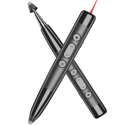 Produktbild von PPT-Clicker mit Stift & Teleskopzeiger, Präsentationsfernbedienung mit Hyperlink- und Lautstärkefunktion, USB-wiederaufladbar für PC & Mac