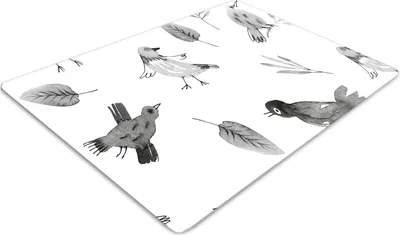 Produktbild von Stuhlunterlage Bürostuhlunterlage 120 cm x 90 cm Bodenmatte Bürostuhlunterlage - Gezeichnete Vögel