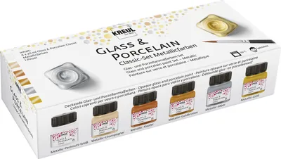 Produktbild von KREUL Porzellanfarbe "Glass & Porcelain" Metallic-Set