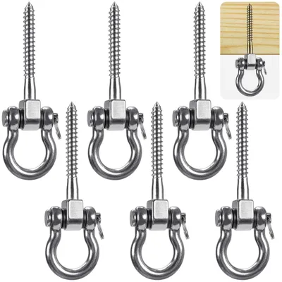 Image de Supports pivotants robusts à 180° - Support pour œil de vis (lot de 6)