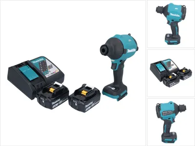 Produktbild von Makita DAS 180 RF Akku Gebläse 18 V Brushless + 2x Akku 3,0 Ah + Ladegerät
