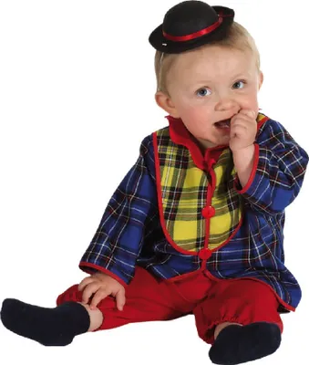 Produktbild von M211003-74 Baby Clown blau-rot Kleinkinder-Kostüm Gr.74