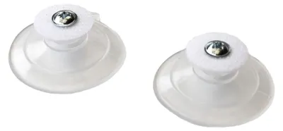 Saugnäpfe, Set mit 10 Stück, für Verdunkelungsrollos, Kunststoff, Weiß