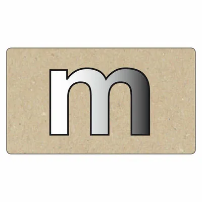 Produktbild von Spiegelornamente Kleinbuchstabe M