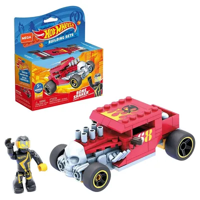 Produktbild von Mattel GVM29 - Hot Wheels - Mega Construx - Bausatz, Fahrzeug, 118 Teile, Bone Shaker