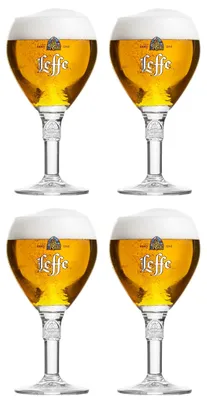 Immagine prodotto di Bicchieri da birra Leffe, capacità 250 ml - confezione da 4 pezzi