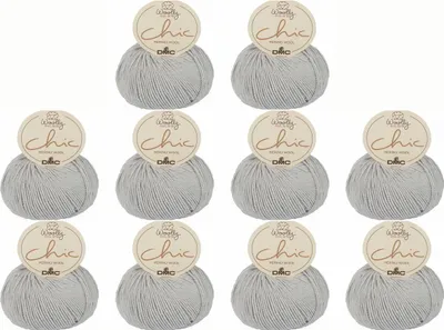 Obrázok produktu pre 10x DMC Woolly Chic – exkluzívna merino priadza s metalickým vláknom (farba 121)