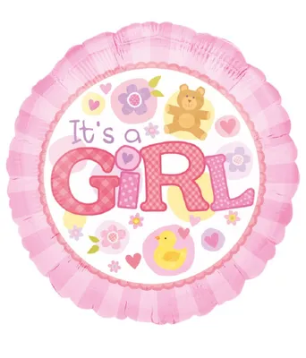 Produktbild von 18"/Ø43cm Folienballon "It's a Girl" Füllung: Ungefüllt