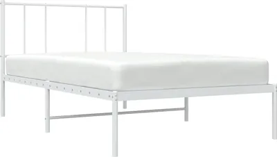 Obrázok produktu pre vidaXL Detská posteľ s čelom kovová biela 80x200 cm